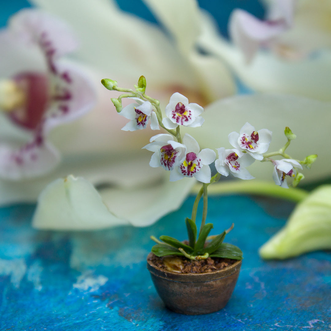 TUTORIAL Miniature orchid with air dry clay | PDF + video
