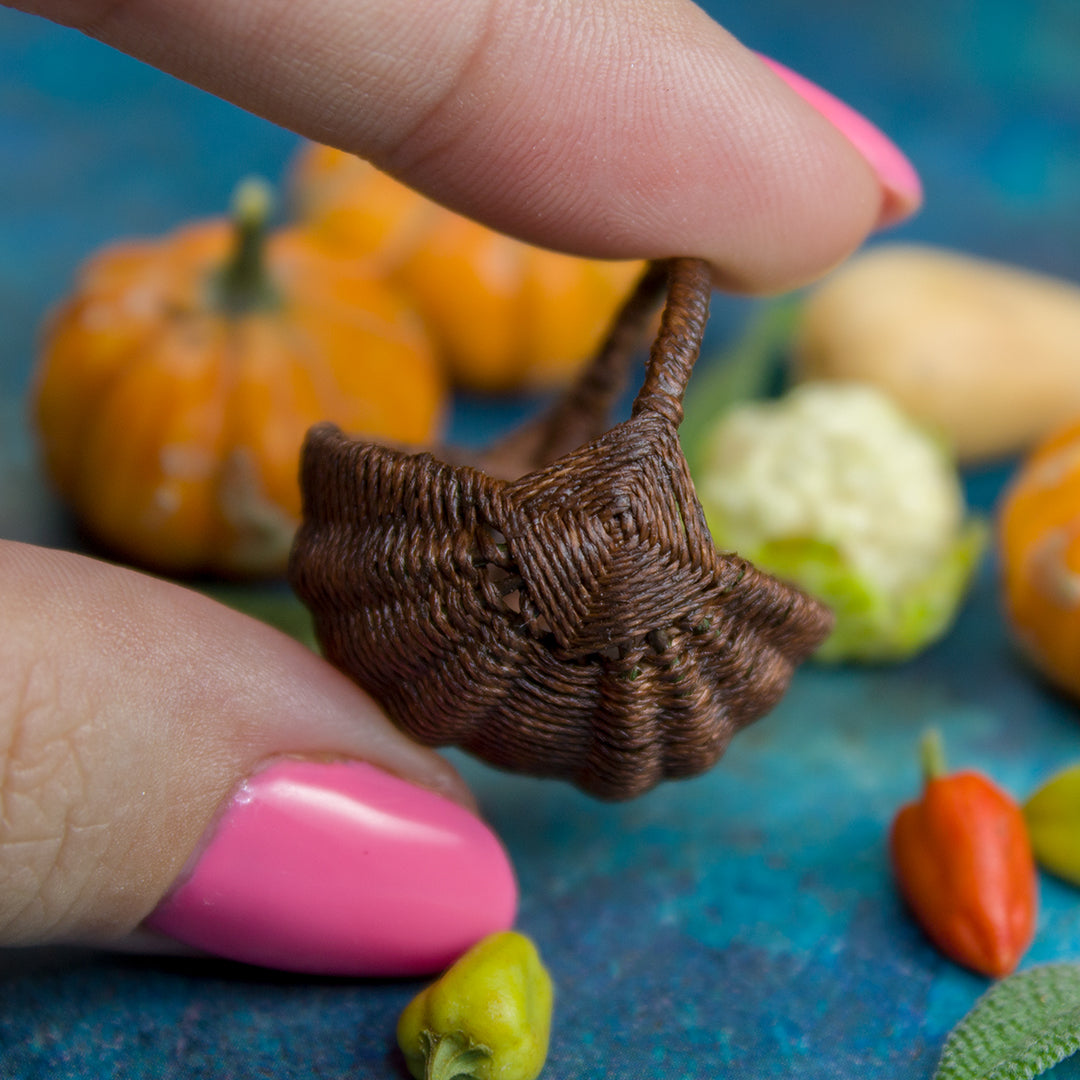 TUTORIAL Miniature Gods Eye Basket for 1:12 scale dollhouse | PDF + video