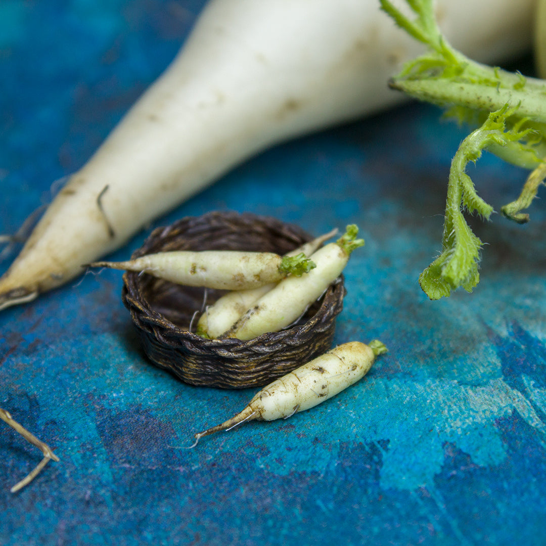 TUTORIAL Miniature daikon with polymer clay | PDF + video