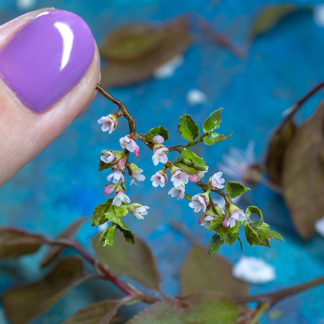 TUTORIAL Miniature cherry blossom branch with air dry clay | PDF + video
