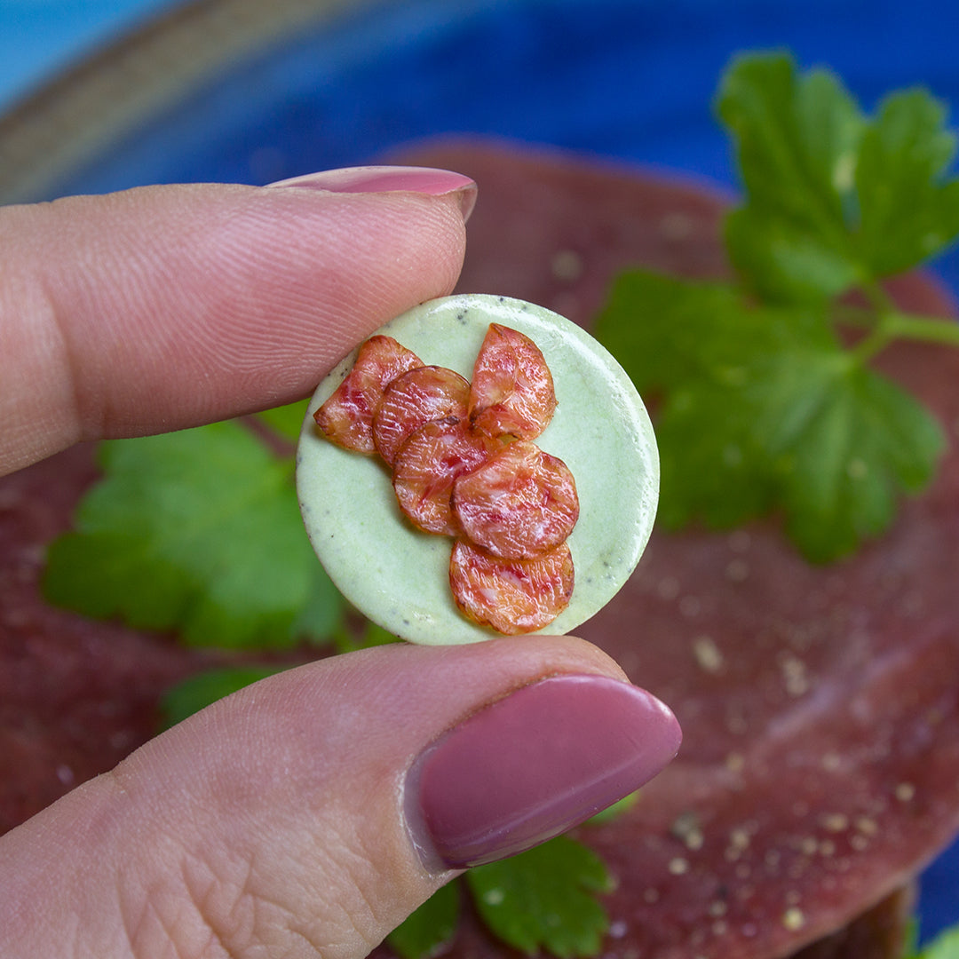 TUTORIAL Miniature turkey dry salami with polymer clay | PDF + video