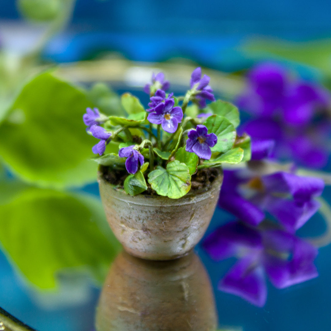 TUTORIAL Miniature wild pansies with air dry clay | PDF + video
