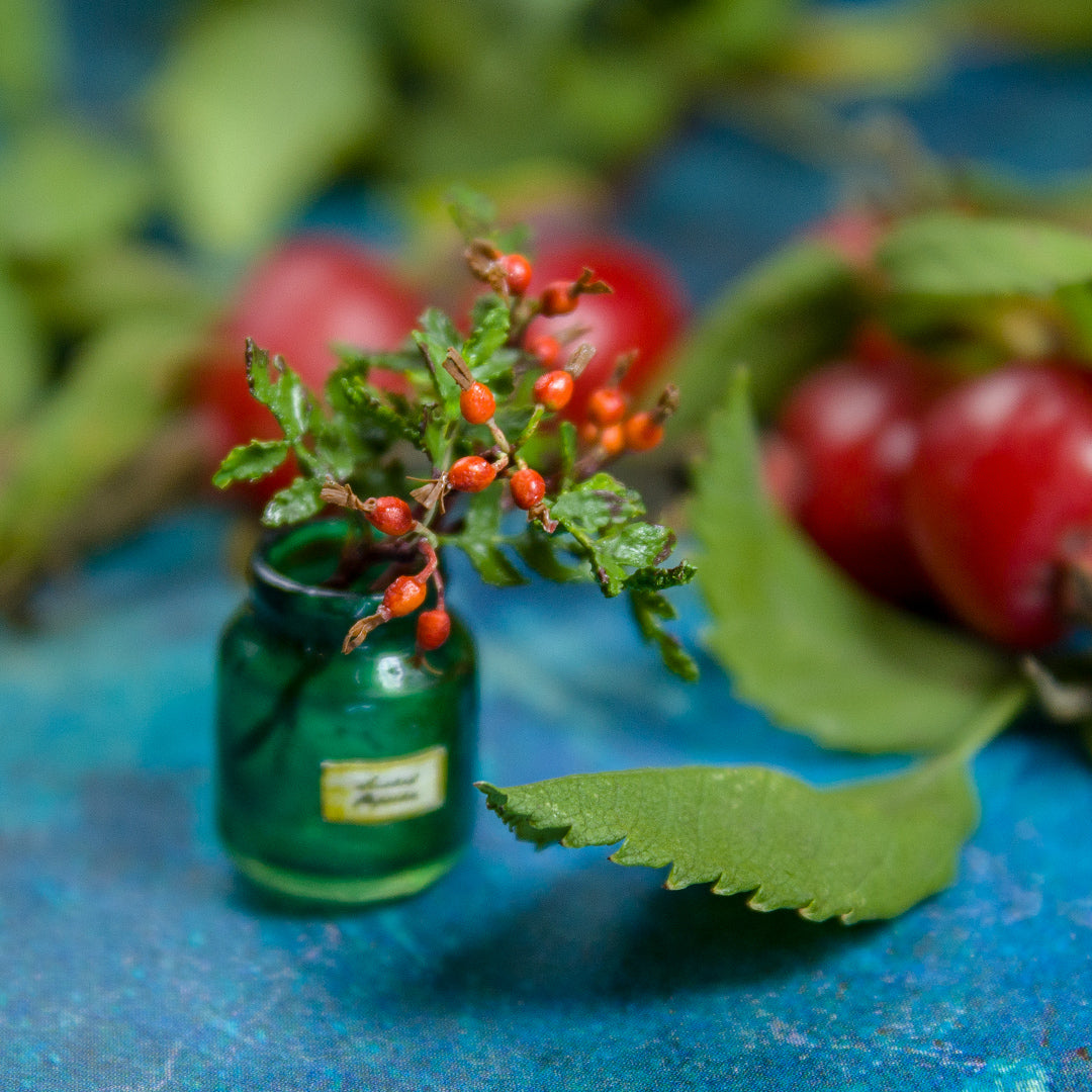 TUTORIAL Miniature rosehip sprig with air dry clay | PDF + video