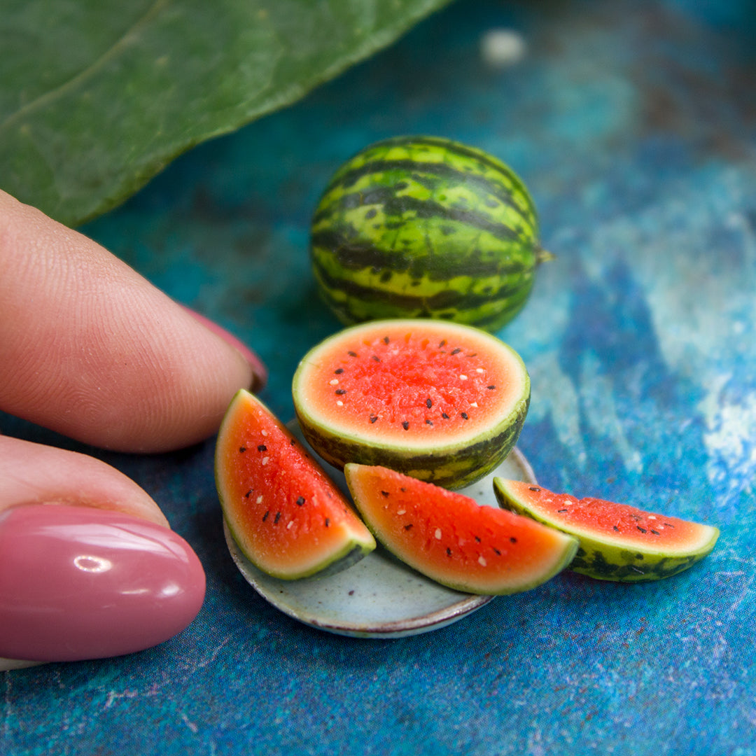 TUTORIAL Miniature Watermelon with polymer clay | PDF + video