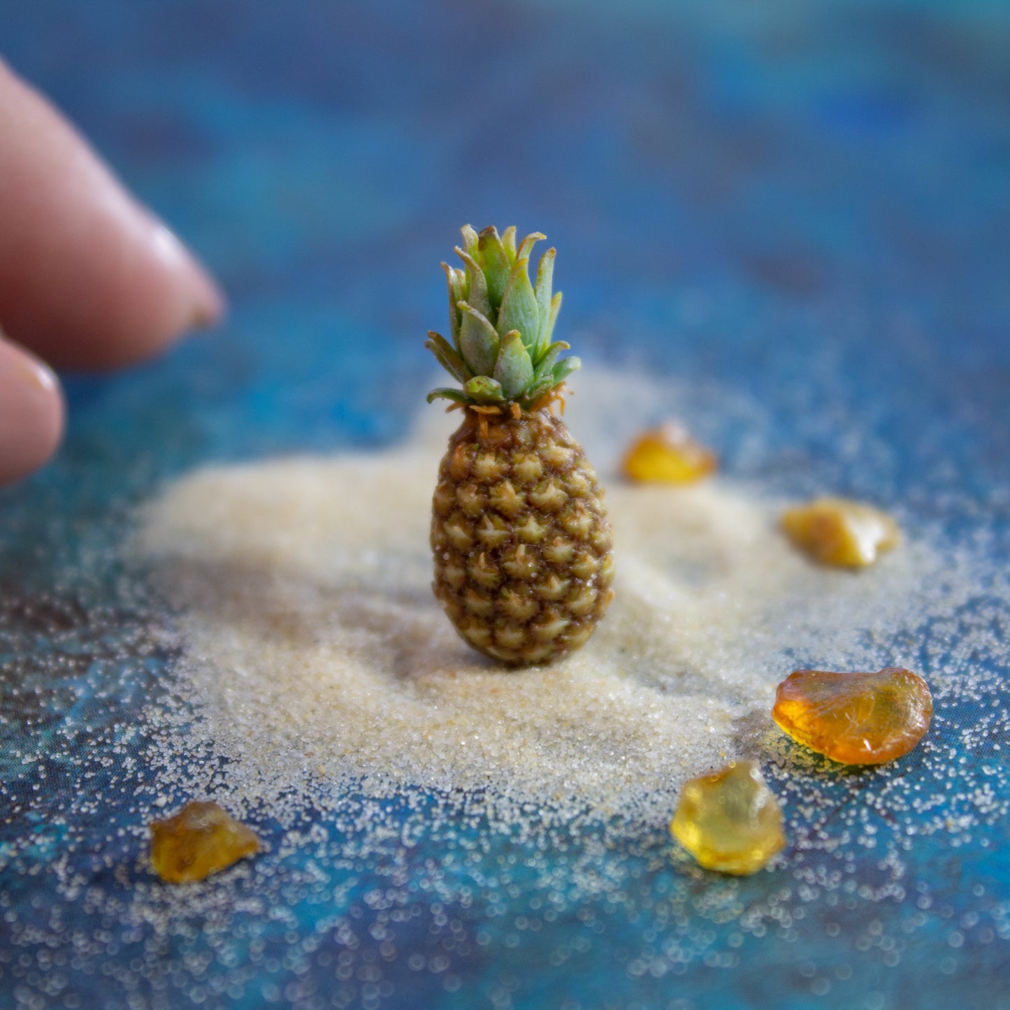 TUTORIAL Miniature polymer clay pineapple for 1:12 scale dollhouse | PDF + video