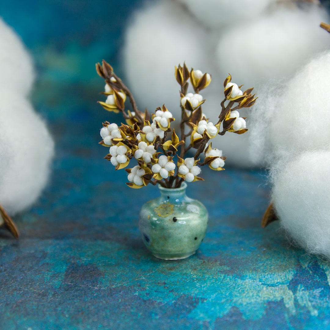 TUTORIAL Miniature cotton sprig with air dry clay | PDF + video