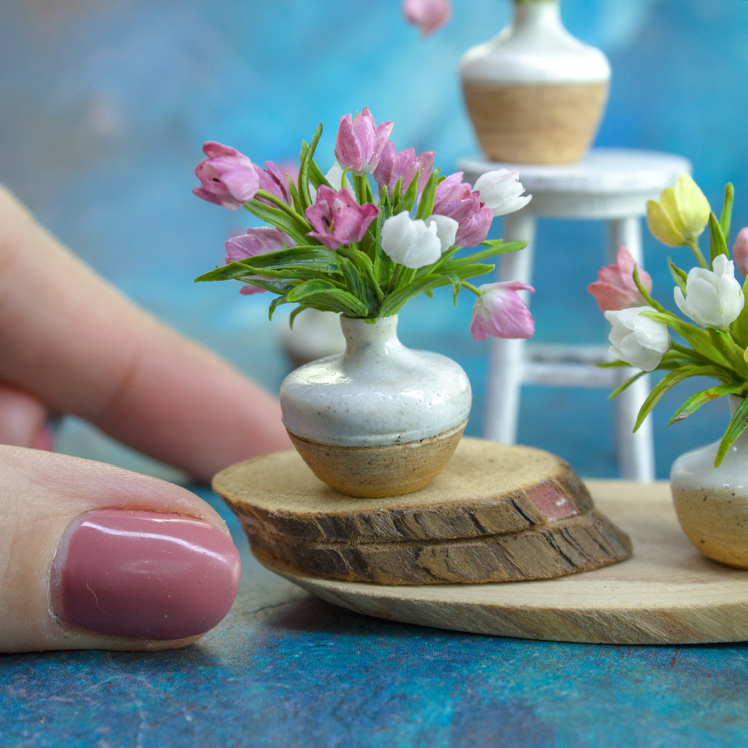 TUTORIAL Miniature tulips with air dry clay | PDF + video