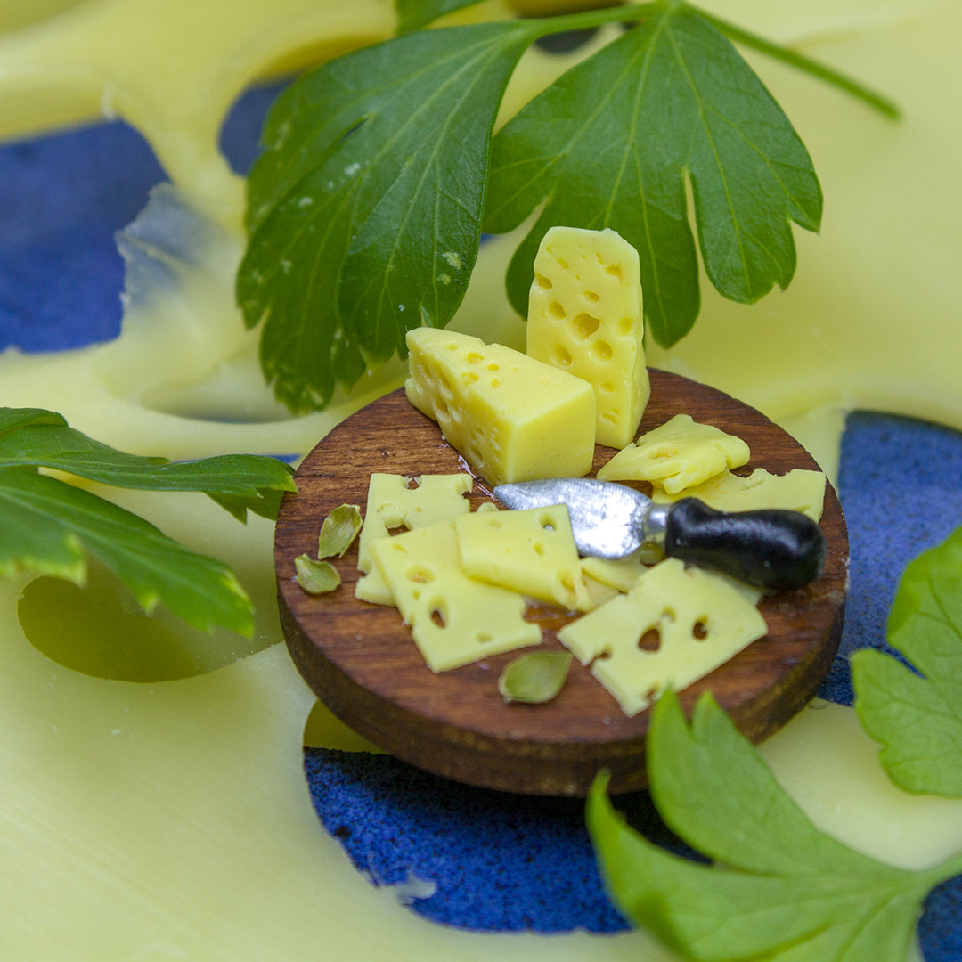 TUTORIAL miniature Maasdam cheese with polymer clay | PDF + video