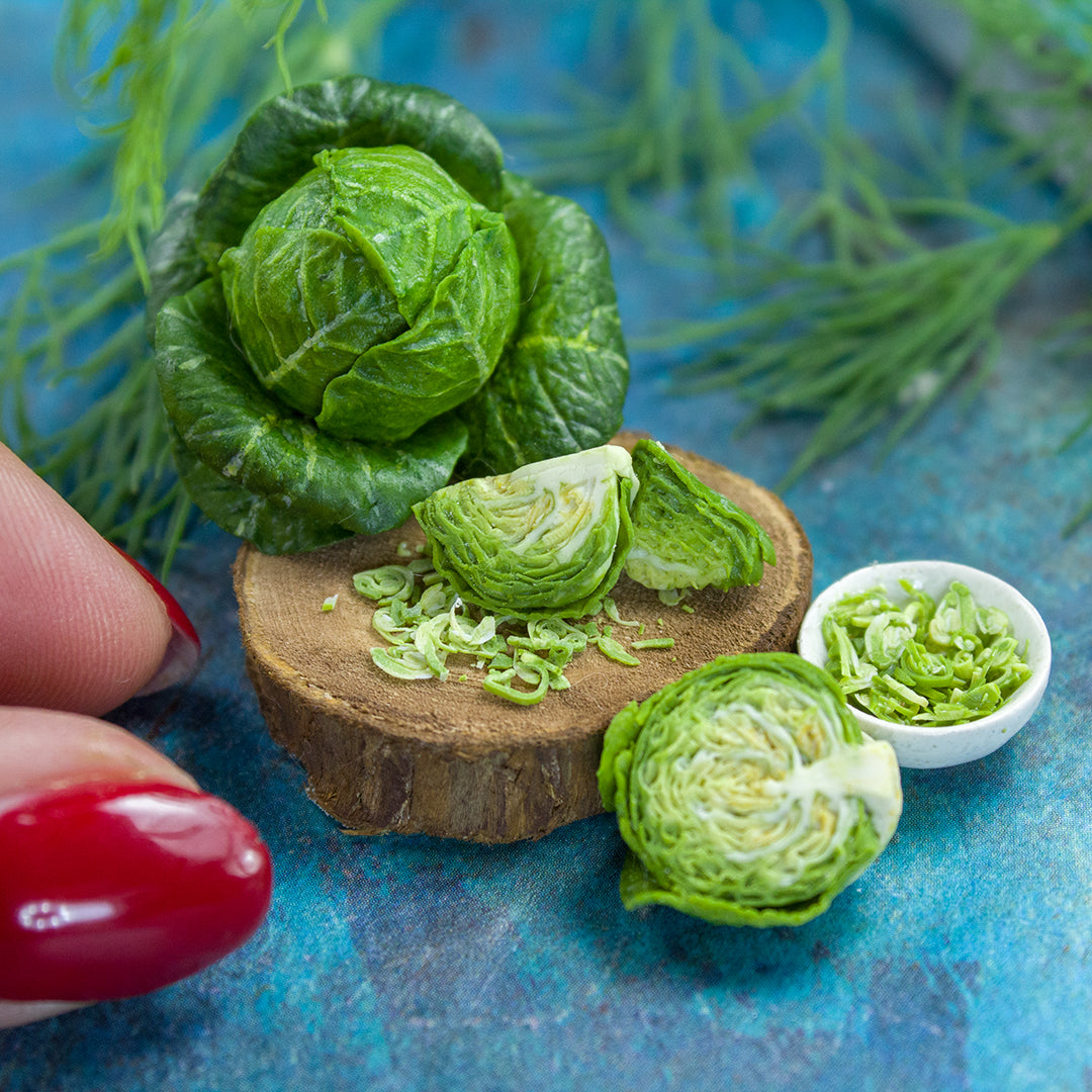 TUTORIAL Miniature cabbage cane with polymer clay | PDF + video