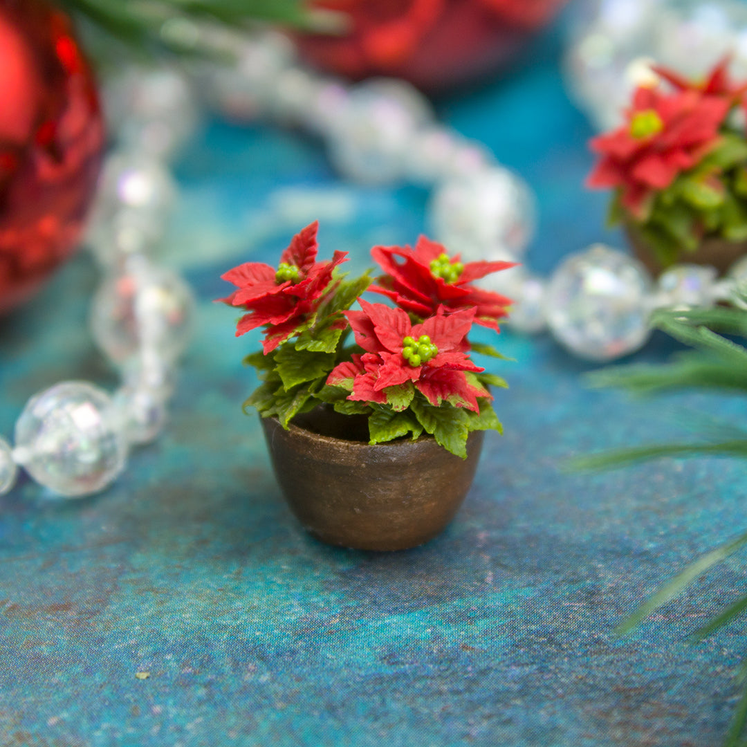 TUTORIAL Miniature poinsettia with air dry clay | PDF + video