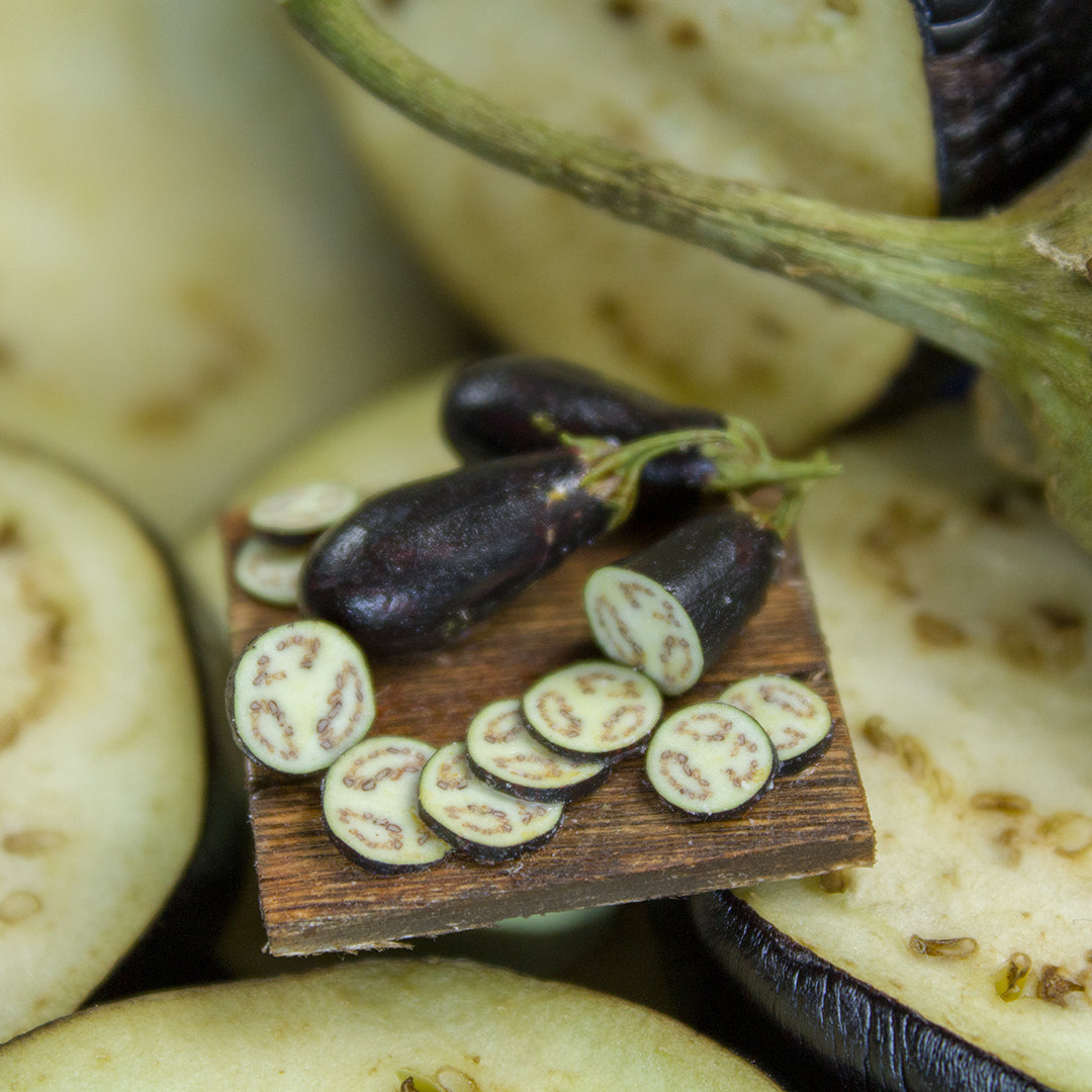 TUTORIAL Miniature eggplant with polymer clay | PDF + video