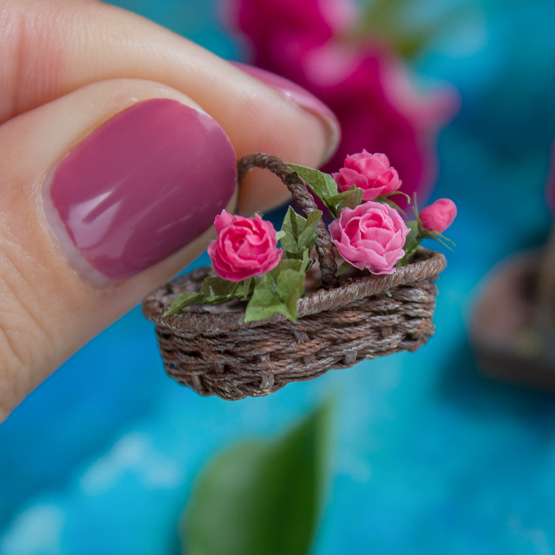 TUTORIAL Miniature wicker basket with a rectangular bottom | PDF + video