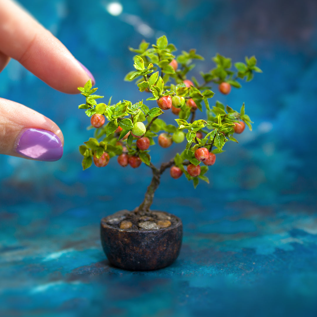 TUTORIAL Miniature apple tree with polymer and air dry clay | PDF + video