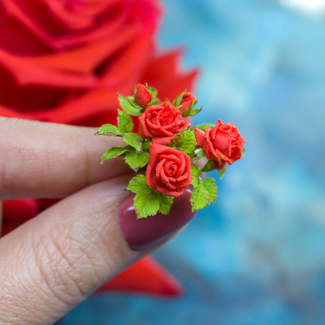 TUTORIAL Miniature French Roses with air dry clay | PDF + video