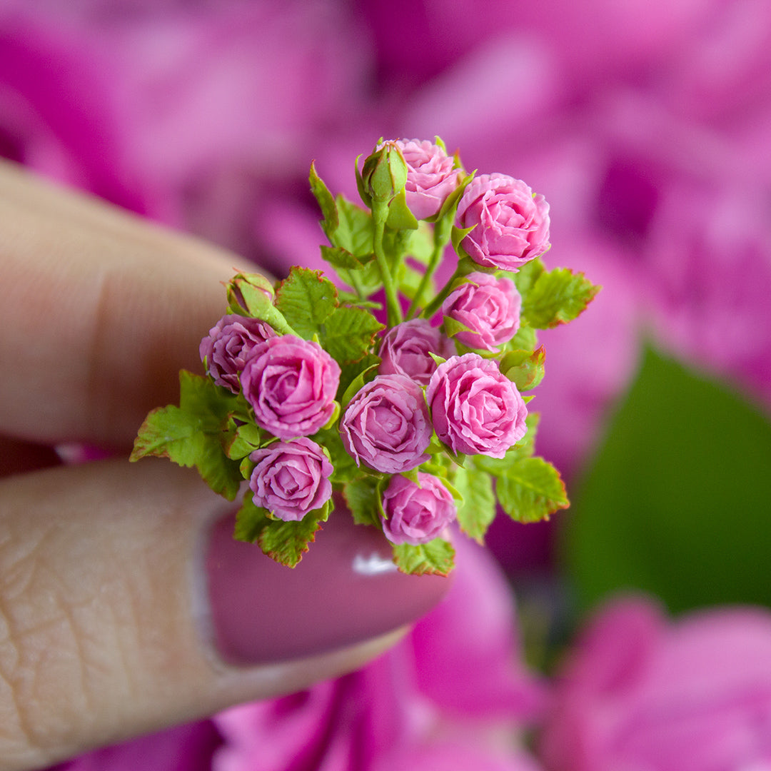 TUTORIAL Miniature shrub roses / spray roses with air dry clay | PDF + video
