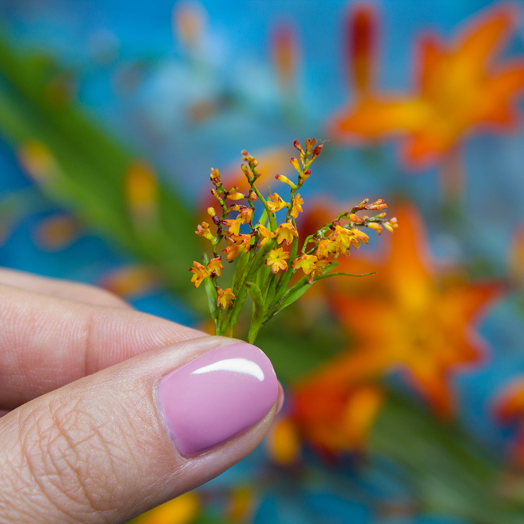TUTORIAL Miniature crocosmia (montbretia) with air dry clay | PDF + video
