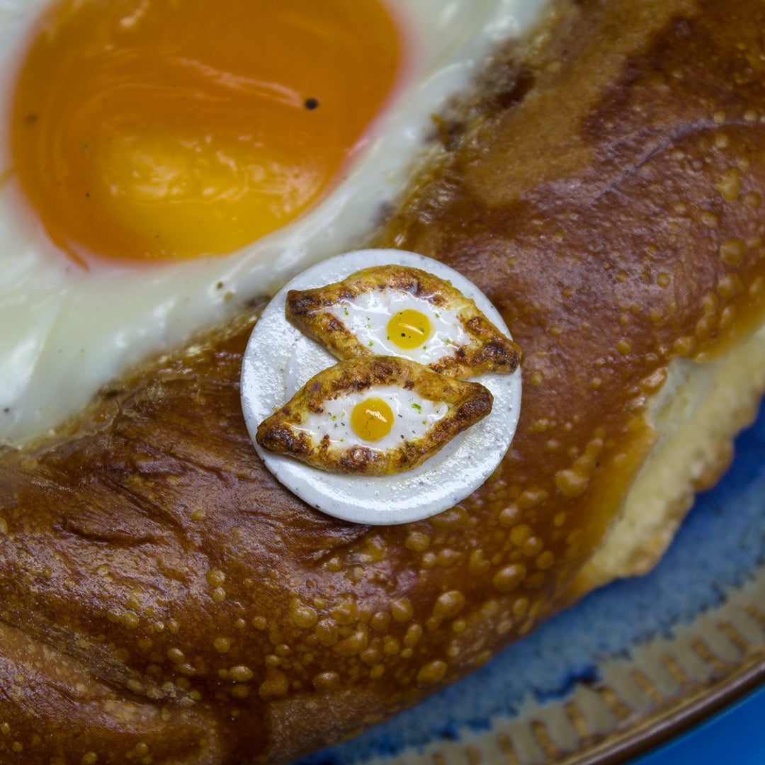 TUTORIAL Miniature khachapuri with egg from polymer clay | PDF + video