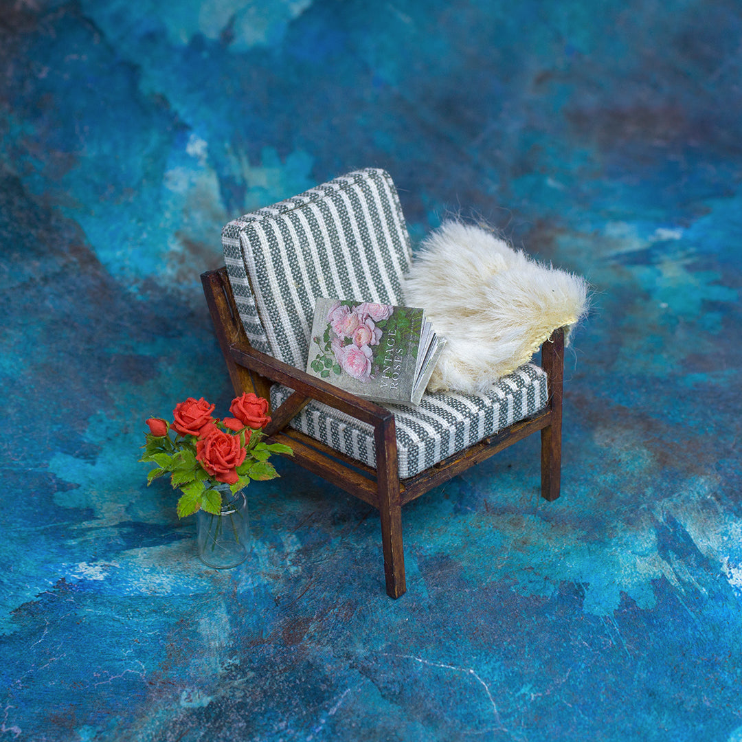 TEMPLATE Miniature modern chair made of wood, cardboard and fabric in 1:12 scale | PDF