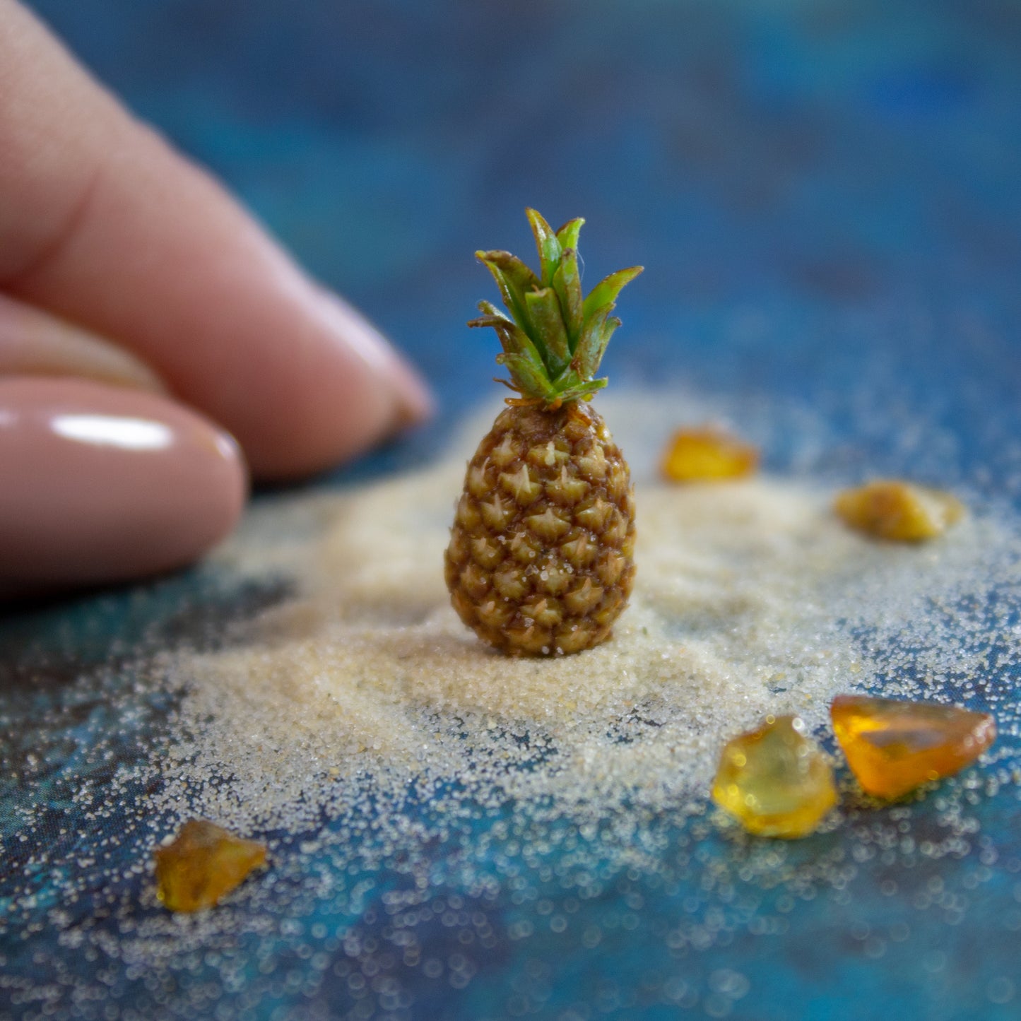 TUTORIAL Miniature polymer clay pineapple for 1:12 scale dollhouse | PDF + video