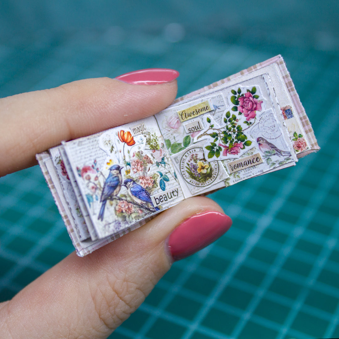 TEMPLATE Miniature Valentine's album for scrapbooking, 100+ cards and stickers for 1:12 scale dollhouse | PDF