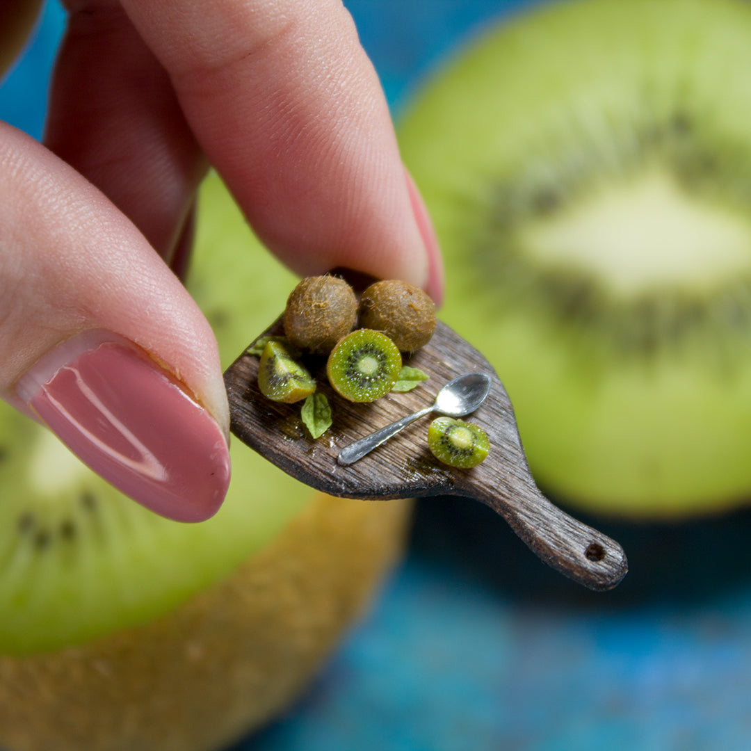 TUTORIAL Miniature polymer clay kiwi cane with polymer clay | PDF + video