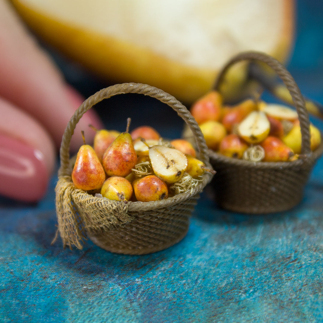TUTORIAL Miniature polymer clay yellow pears with polymer clay | PDF + video