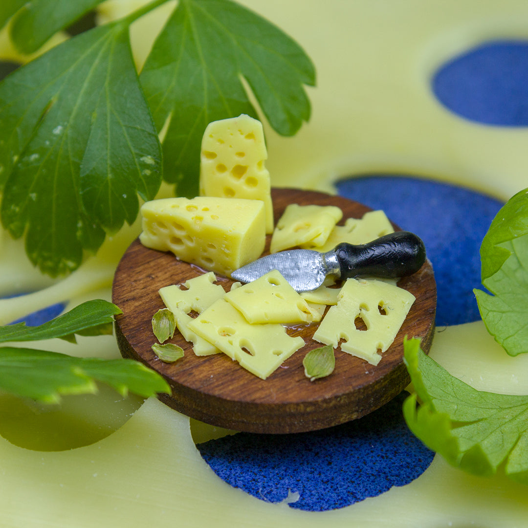 TUTORIAL miniature Maasdam cheese with polymer clay | PDF + video