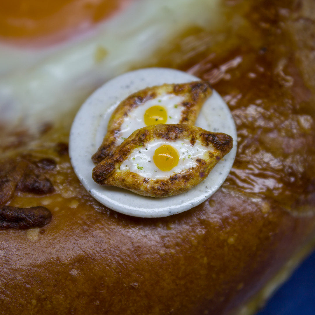 TUTORIAL Miniature khachapuri with egg from polymer clay | PDF + video