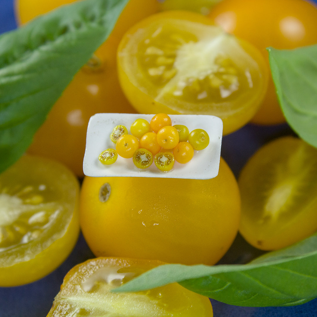 TUTORIAL Miniature yellow tomato cane with polymer clay for 1:12 scale dollhouse | PDF + video