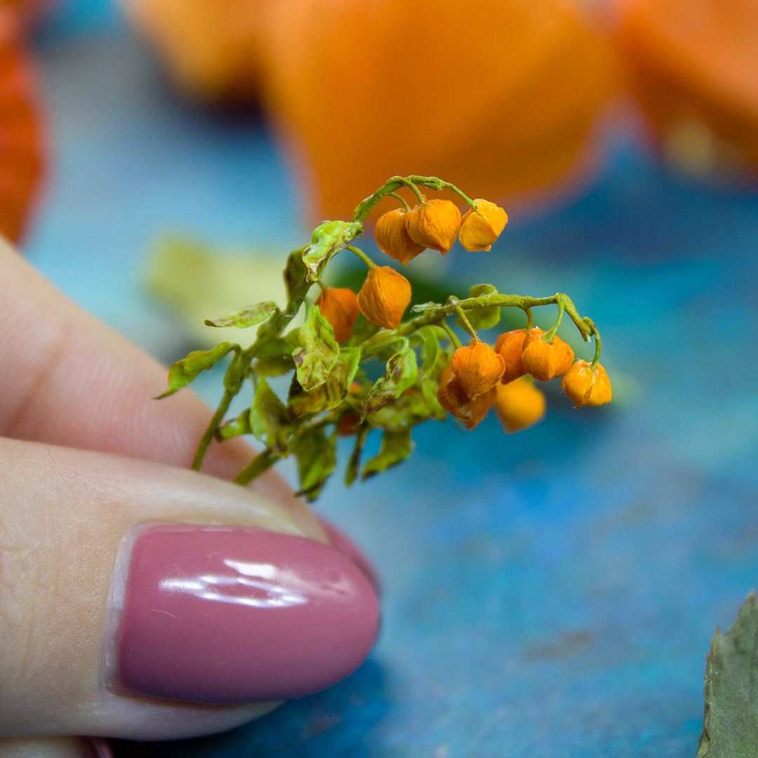 TUTORIAL Miniature physalis with air dry clay | PDF + video