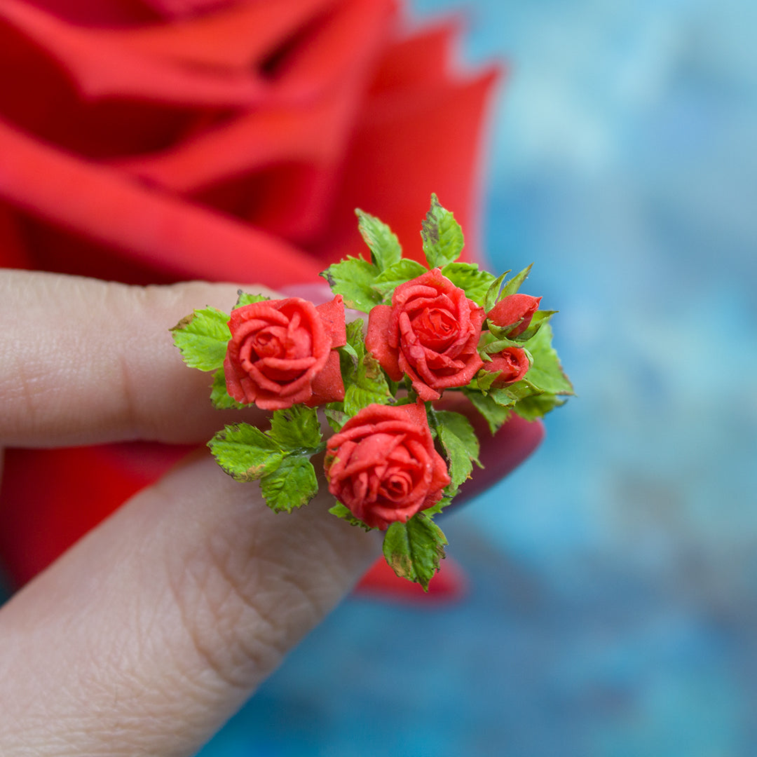 TUTORIAL Miniature French Roses with air dry clay | PDF + video