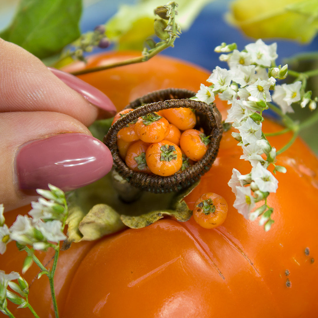 TUTORIAL Miniature persimmon with polymer clay | PDF + video