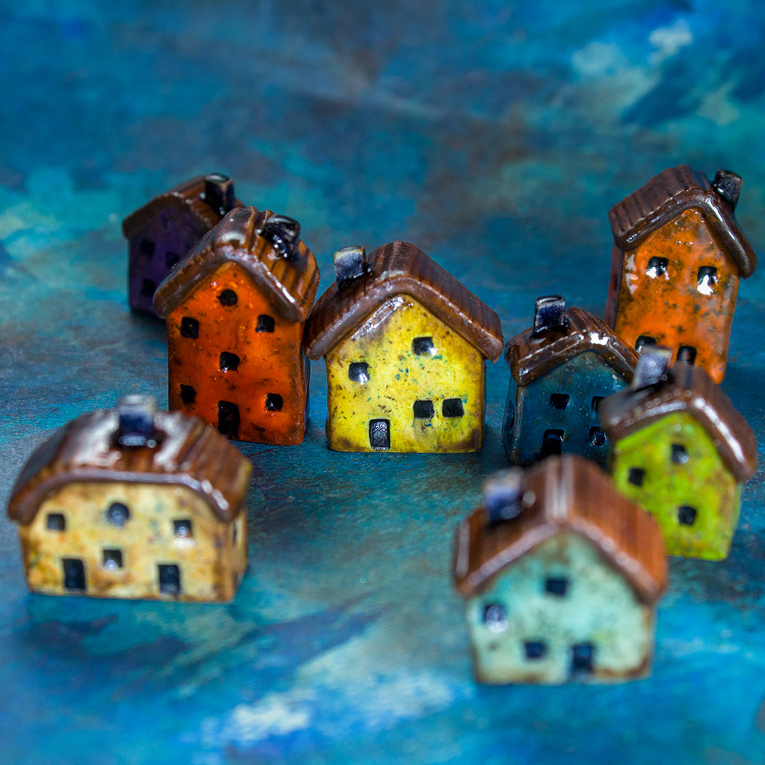 TUTORIAL Miniature faux ceramic houses with polymer clay for 1:12 scale dollhouse | PDF + video