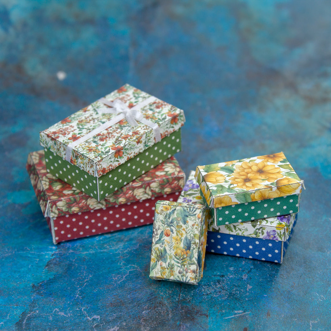 TEMPLATE Miniature vintage boxes for 1:12 scale dollhouse | PDF
