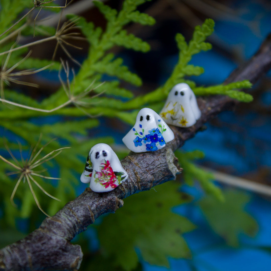 TUTORIAL Miniature floral ghosts for dollhouse Halloween decor | PDF + video