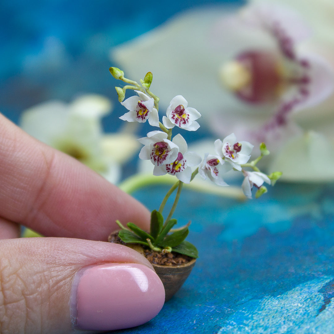 TUTORIAL Miniature orchid with air dry clay | PDF + video