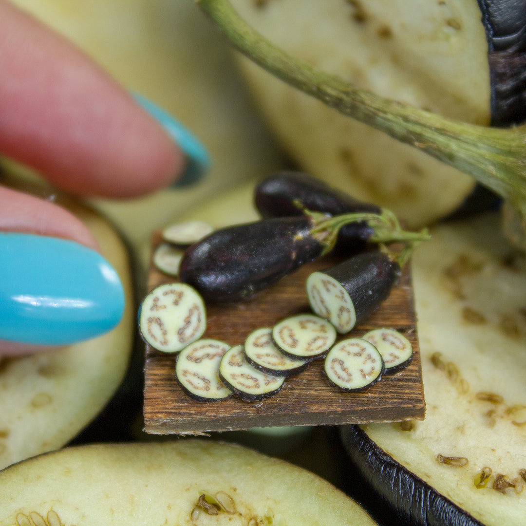 TUTORIAL Miniature eggplant with polymer clay | PDF + video