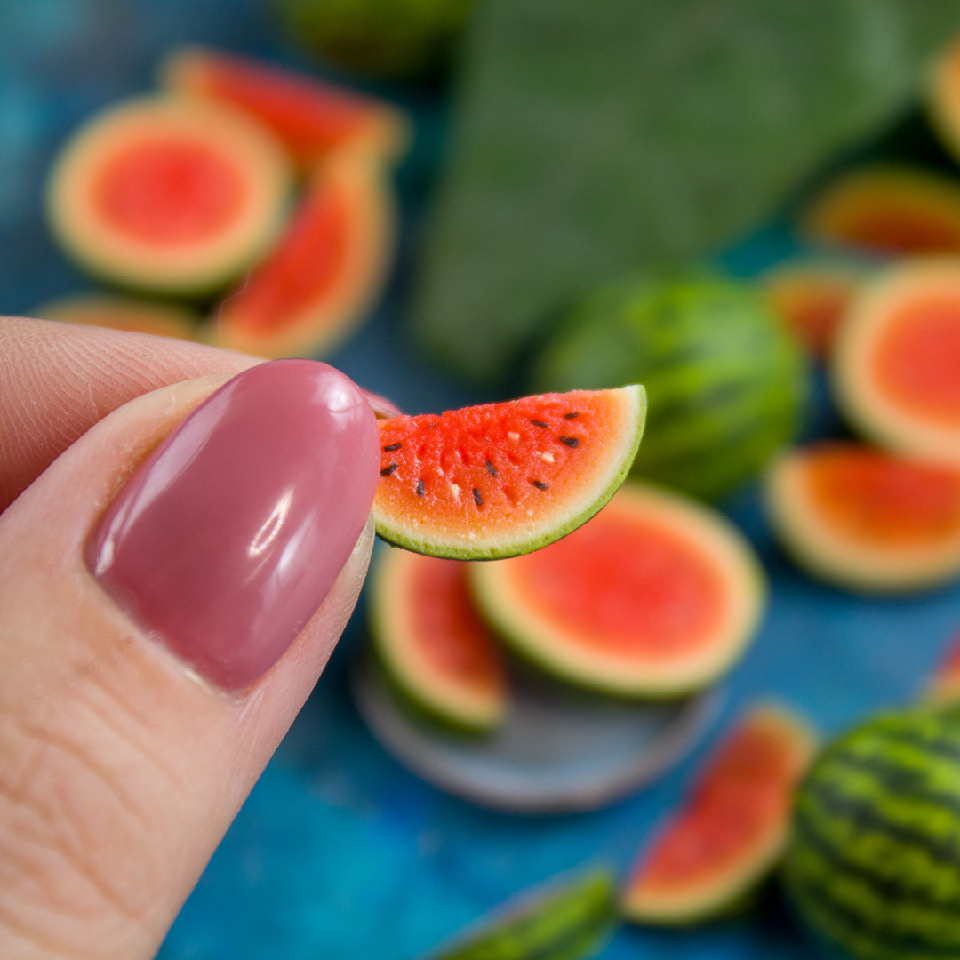 TUTORIAL Miniature Watermelon with polymer clay | PDF + video