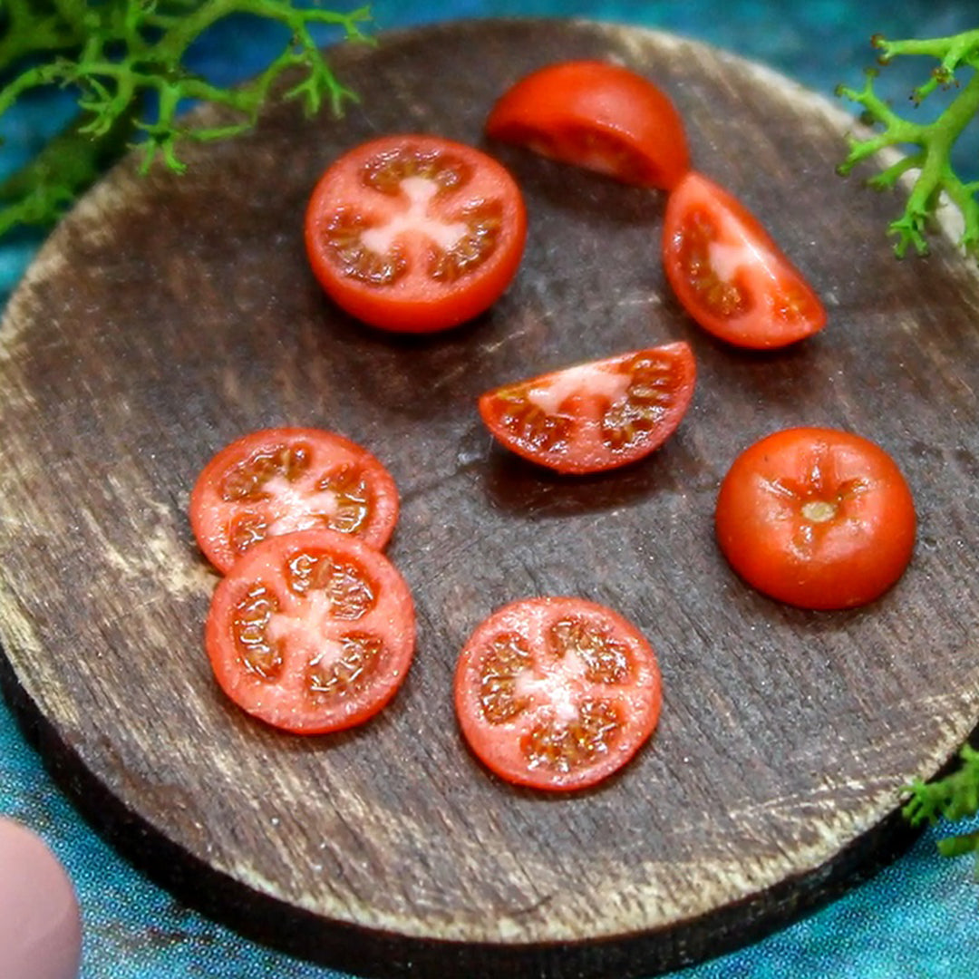 TUTORIAL Miniature polymer clay tomato cane for 1:12 scale dollhouse | PDF + video