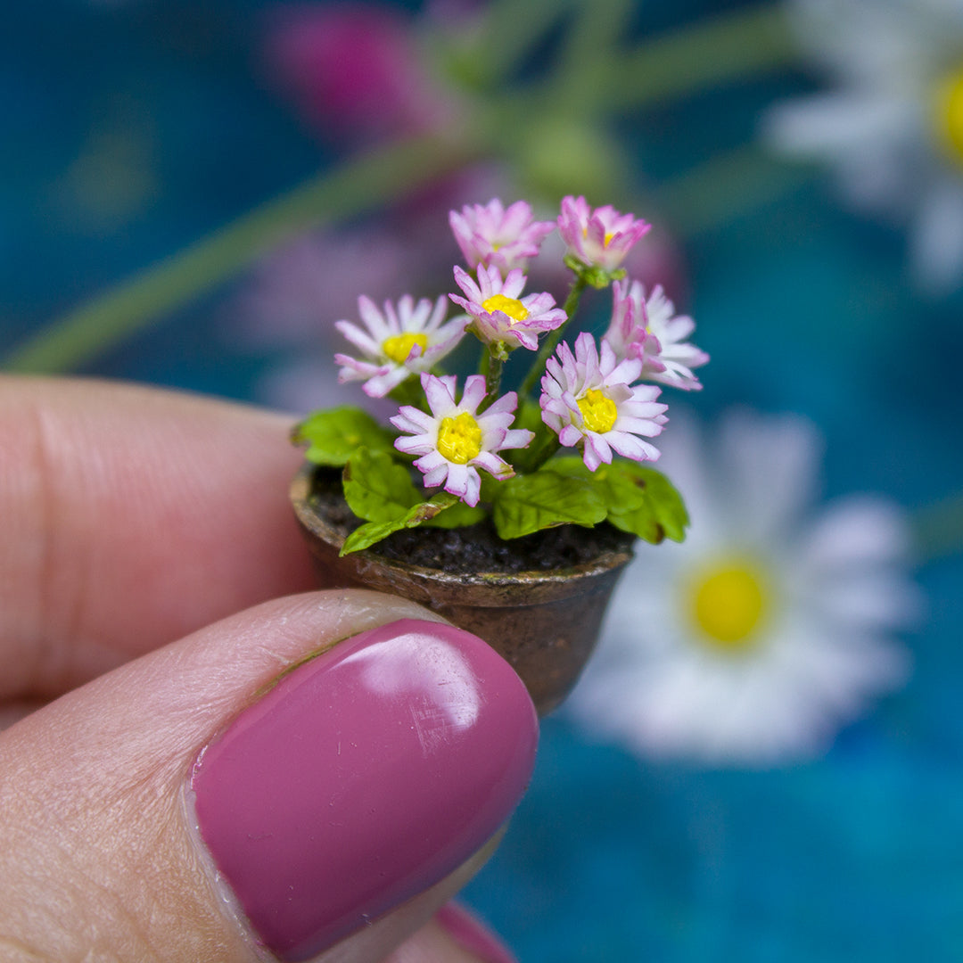 TUTORIAL Miniature daisies with air dry clay | PDF + video