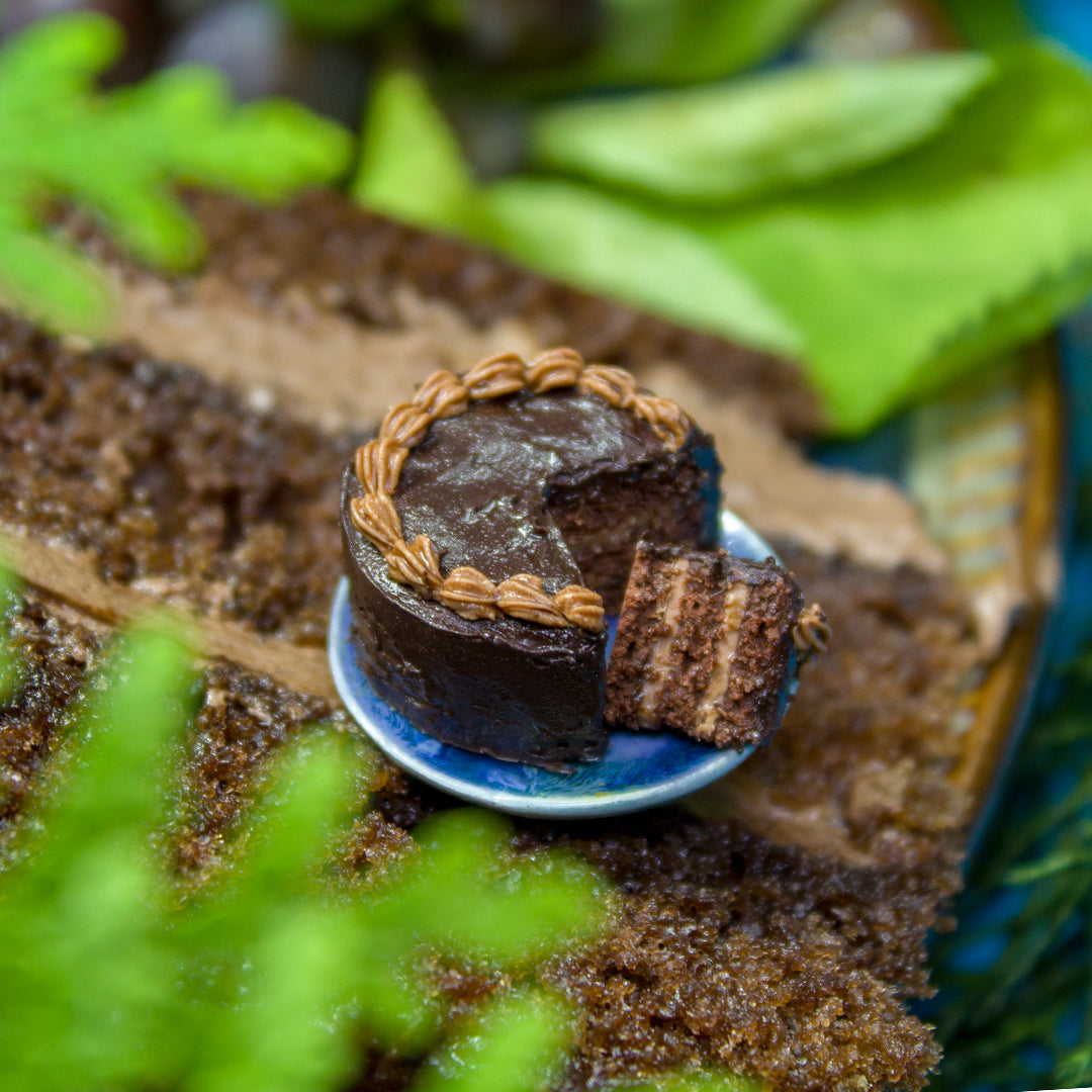 TUTORIAL Miniature chocolate cake Prague with polymer clay | PDF + video