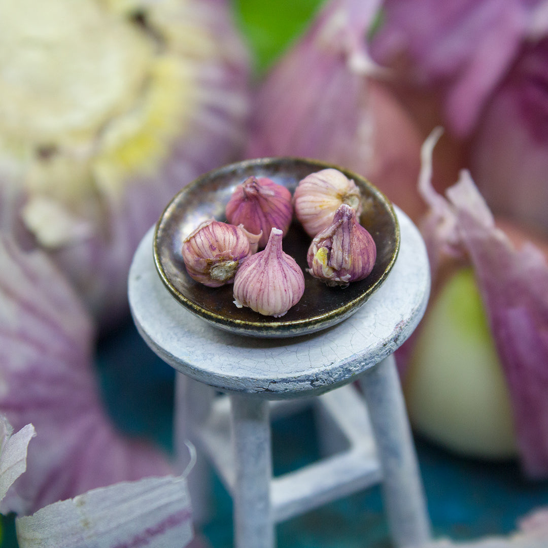 TUTORIAL Miniature garlic with polymer clay for 1:12 scale dollhouse | PDF + video