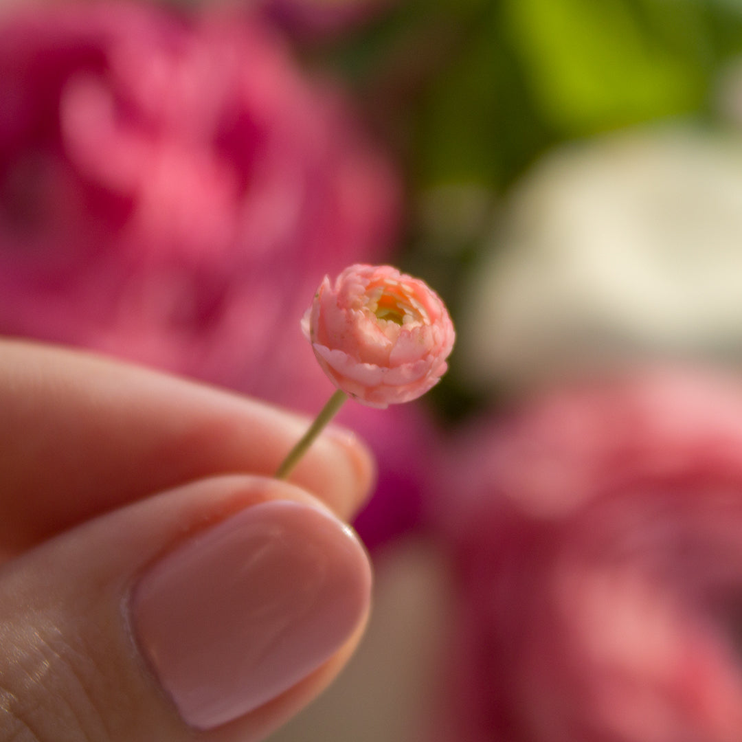TUTORIAL Miniature ranunculus with air dry clay | PDF + video