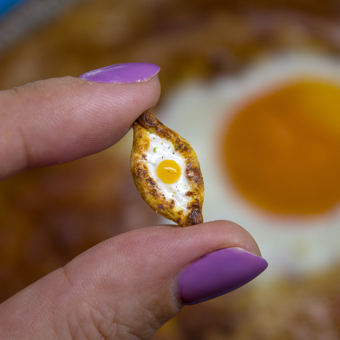 TUTORIAL Miniature khachapuri with egg from polymer clay | PDF + video
