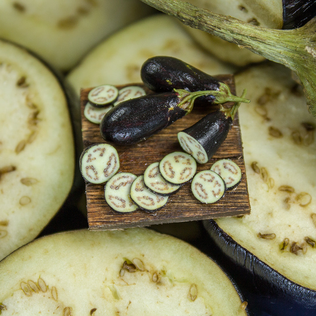 TUTORIAL Miniature eggplant with polymer clay | PDF + video