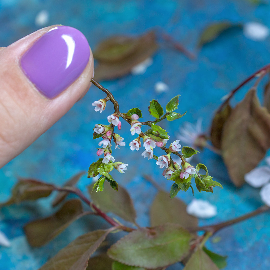 TUTORIAL Miniature cherry blossom branch with air dry clay | PDF + video