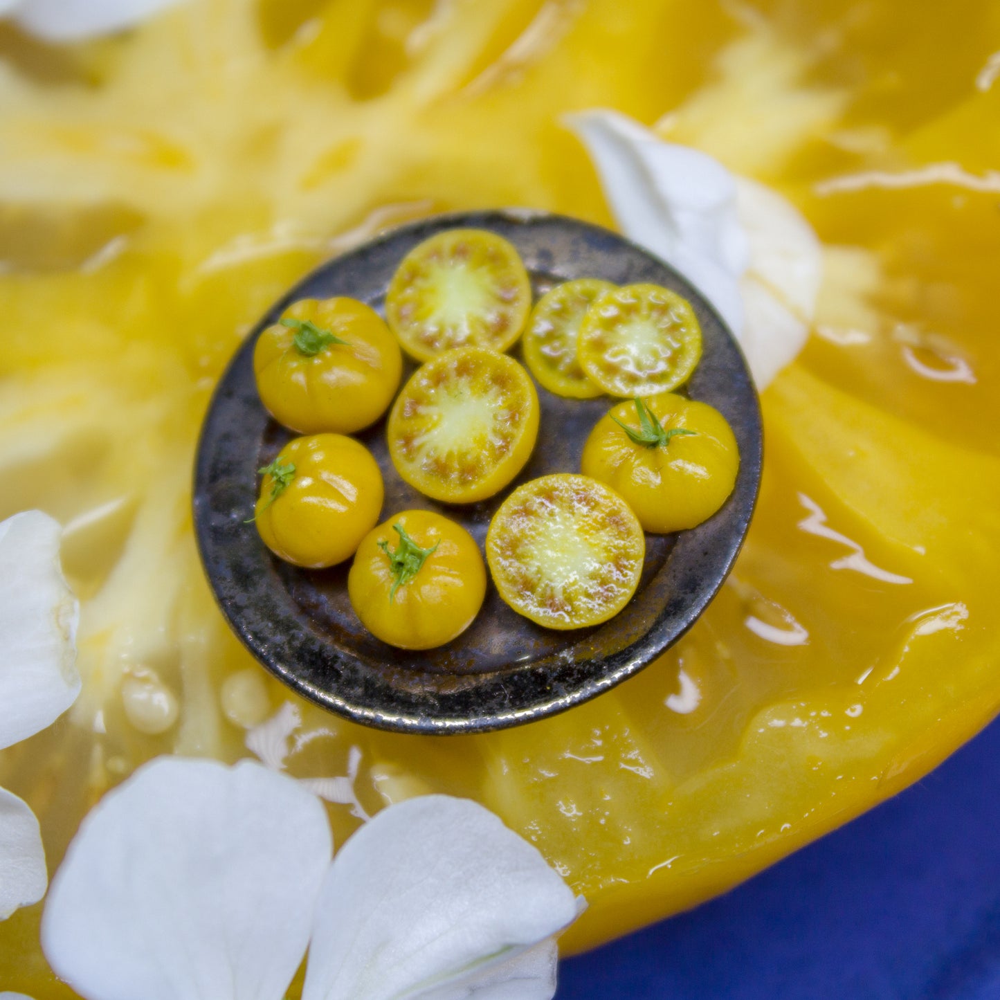 TUTORIAL Miniature big yellow tomato cane with polymer clay | PDF + video