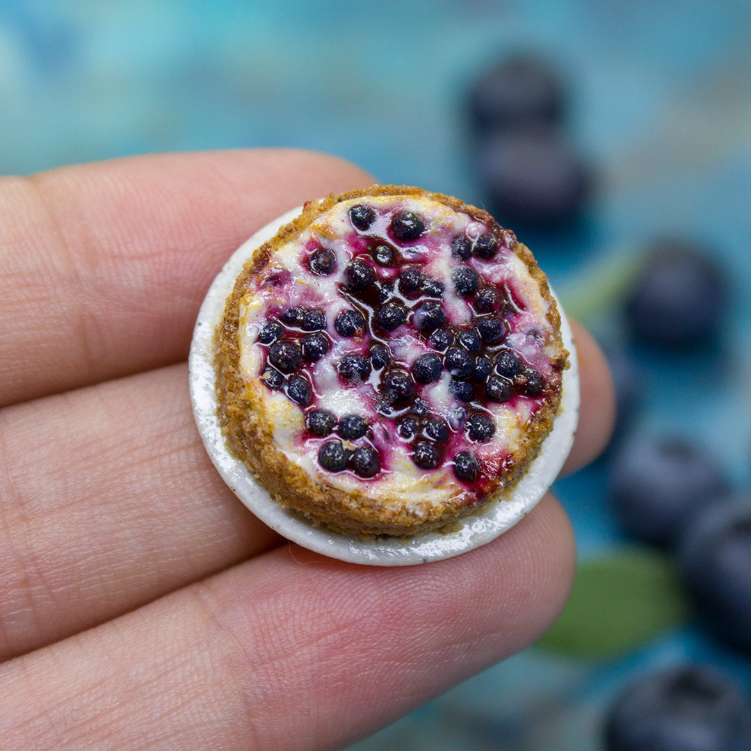 TUTORIAL Miniature blueberry cheesecake with polymer clay | PDF + video