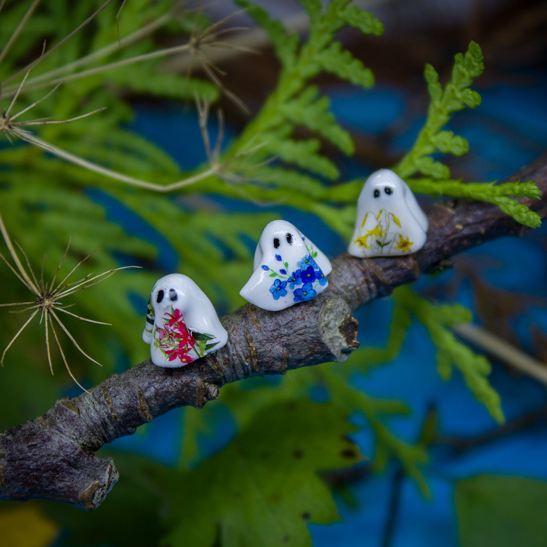 TUTORIAL Miniature floral ghosts for dollhouse Halloween decor | PDF + video