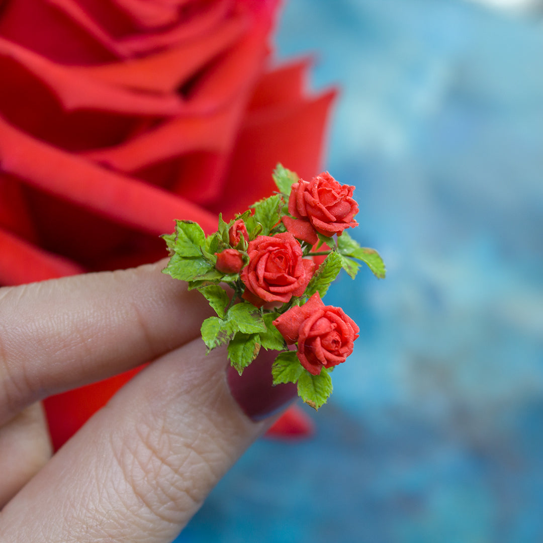 TUTORIAL Miniature French Roses with air dry clay | PDF + video